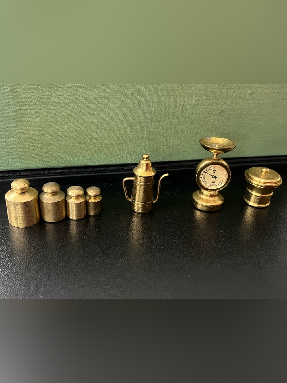 Brass Miniatures Lot 5 Dollhouse Miniatures Made In Holland